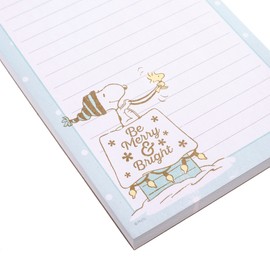 Graphique Merry Snoopy Holiday Magnetic Notepad | 100 Tear-Away Sheets | Grocery, Shopping, to-Do List | Writing Pad for Fridge, Kitchen, Office | Lined Paper | Great Gift | 4” x 9.25”