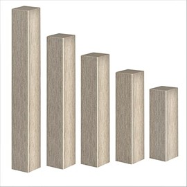 Skirting Boards in Stainless Steel Look MDF Profiles & Accessories | 40/60/80/100/120/150 mm + Corner Tower ECONOMY (without Bevel) - 65 mm