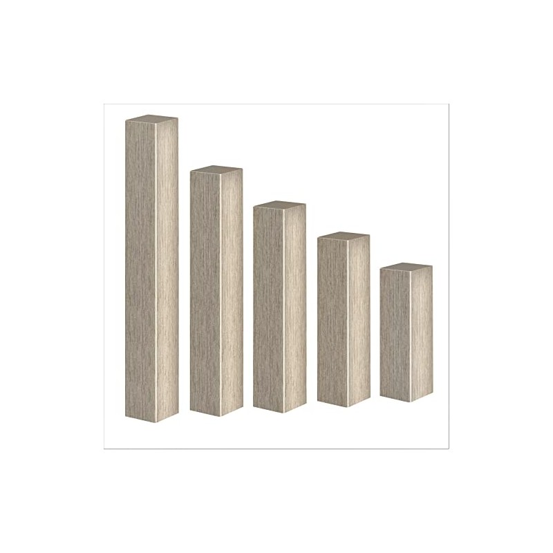 Skirting Boards in Stainless Steel Look MDF Profiles & Accessories