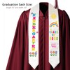 NIYNRDE Kindergarten Graduation Stole, White Stoles for Graduation 2025, Graduation