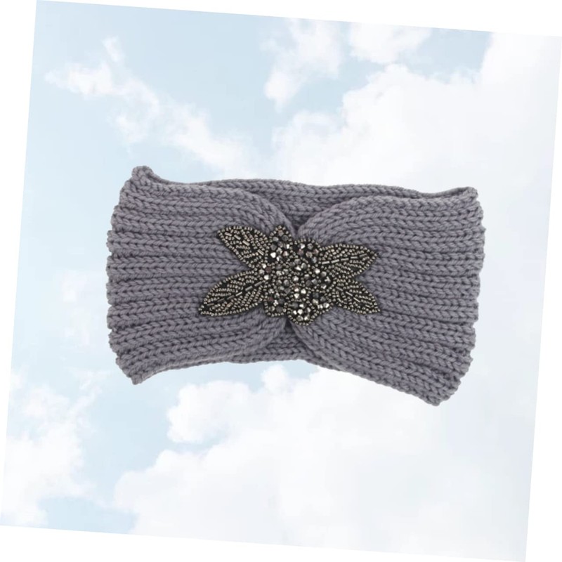 IWOWHERO Woolen Yarn Headband for Women and Girls Simple Flower