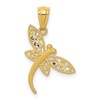 14K Solid Yellow Gold Dragonfly Necklace Chain Pendant Charm Only