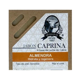 Jabón Caprina Artesanal con Almendra Hidrata y Regenera 90g