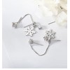Snowflake Double Piercing Tassel Chain Drop Dangle drill Ball Bead
