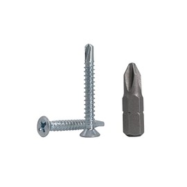 Pack of 100 DIN 7504 P Galvanised Steel 3.9 x 32 mm Screws Self-Tapping Screws (PH) Phillips Countersunk Head Self-Tapping (100, 3.9 x 32 mm)