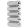 5Pcs Steel M10*40 Long Hex Nut M10*50 Coupling Nut Hexagonal