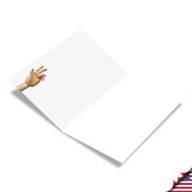 NobleWorks Humorous Blank All Occasions Greeting Card with 5 x 7 Inch Envelope (1 Card) Lending A Hand C6877OCB