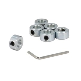 YXQ 3/8" Bore Shaft Collar 6Pcs Zinc Plated Solid Steel Screw Style 10mm Bore Lock Collars with 3/8” Bore Size,3/4” Outer Diameter, and 3/8” Width