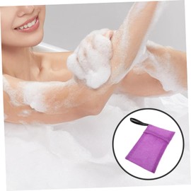 OHPHCALL Soap Travel Case Bath Bag Shampoo Soap Thicken Nylon Scrubber Purple Soap Bar Holder