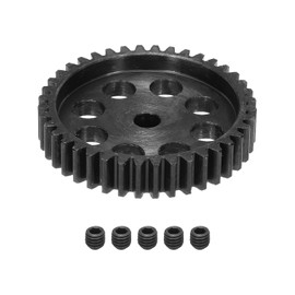 DMiotech M1 40T Steel 5mm Hardened Pinion Motor Gear for RC Car Brushed Replacement Brushless Motors, RC Applications for DIY RC Boat Drone