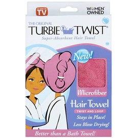Turbie Twist Microfiber Super Absorbent Hair Towel 1 Pack (Pink)