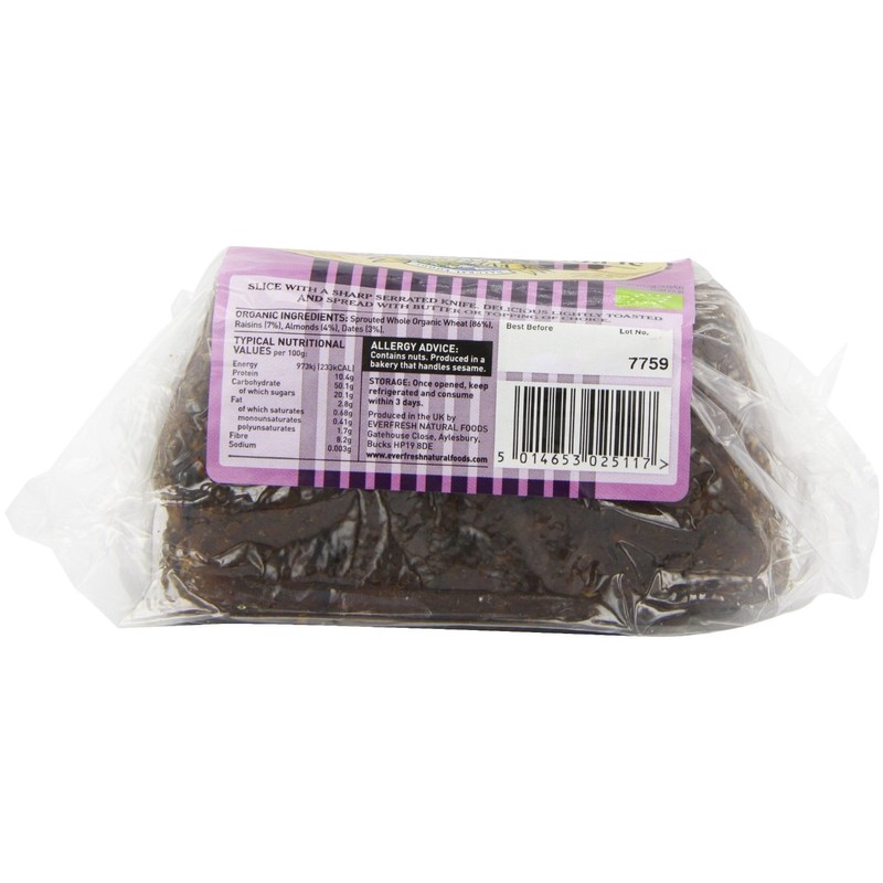 Everfresh | Sprouted Fruit & Almond Bread | 1 X