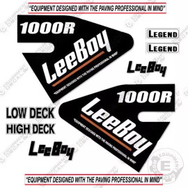 Aftermarket Fits LeeBoy 1000R Decal Kit Asphalt Paver Equipment Decals - 7 YEAR VINYL!