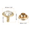 sourcing map 80 Pcs White Rhinestone Rivets, 10mm/0.39" Leathercraft Rivets