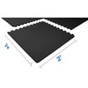 BalanceFrom Puzzle Exercise Mat with EVA Foam Interlocking Tiles (Black)
