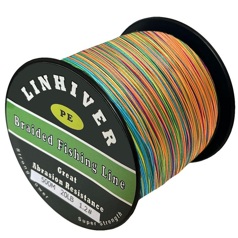 LinHiver Braided Fishing Line, Strong Power, Great Abrasion Resistance, Thin