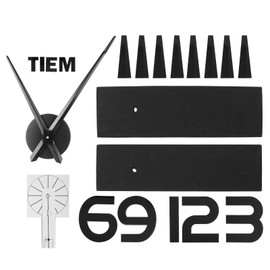 Frameless Wall Clock Sticker Mirror Surface Living Room Bedroom Office DIY DecorationBlack