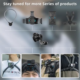 SUREWO Magnetic Neck Mount Necklace Holder for Gopro, POV Selfie Necklace Holder Lanyard Body Strap Mount Compatible with GoPro Hero 13/12/11/10/9/8/7 Black,DJI Osmo Action 5 pro/4/3/2,Insta 360 X4/X3