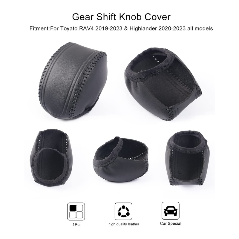 YAKANEY for Toyota RAV4 2019-2025 Gear Shift Knob Cover, Genuine