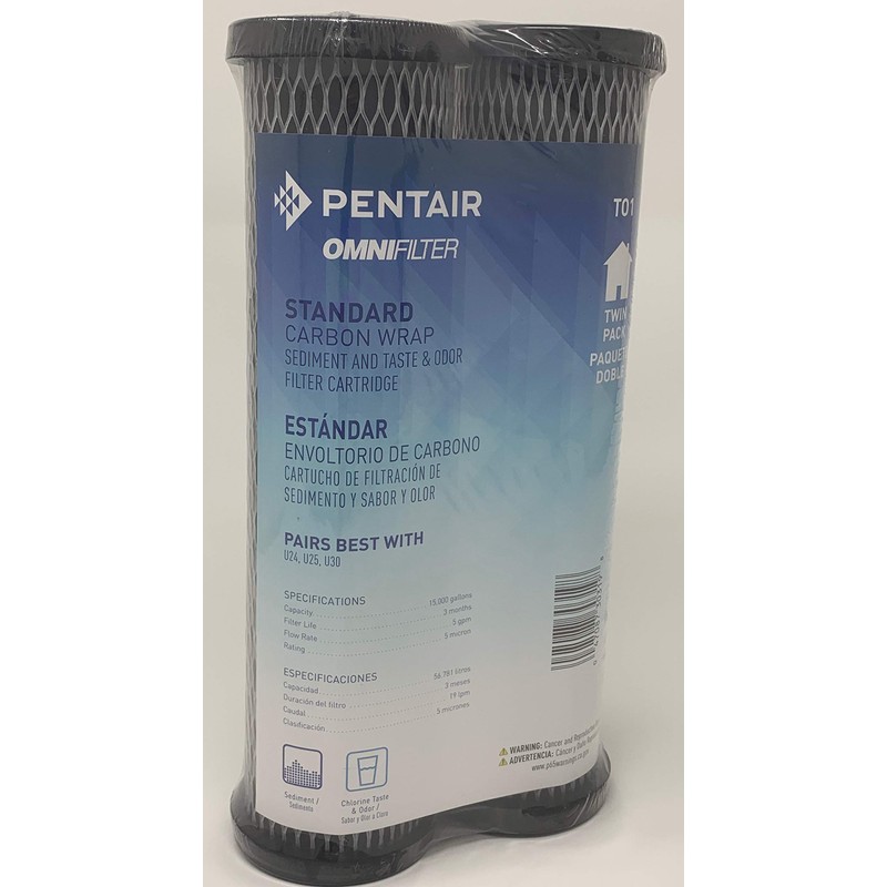OMNIFilter 2-Pack Whole House Replacement Under Sink Water Filter Carbon