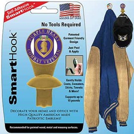 EagleEmblems SH0050 SmartHook-Purple Heart Single Adhesive/Gold, Multicolor