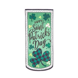 Evergreen Flag Happy St Patrick’s Day Garden Flag 12x28 Double Sided | Small Garden Flags For Outside | Irish Welcome Flag Décor for Yards Gardens Porch