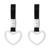 2PCS Heart-Shaped Car Handle Straps, Auto GRAP Handle Warning Pull