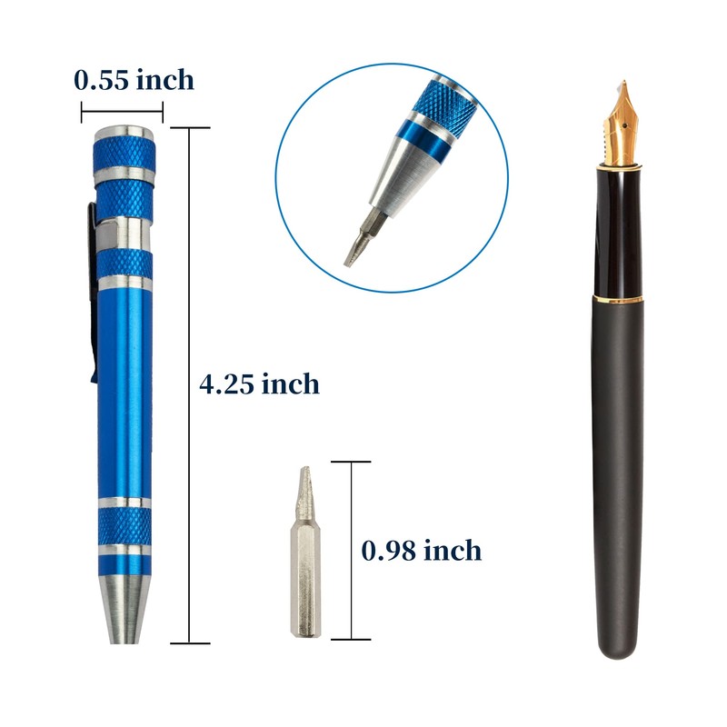 SWATOM 8 in 1 Mini Screwdriver Set Small Screwdrivers Pen
