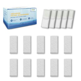 URUQ Fish Tank Filter Cartridge: 15 Pack Aquarium Top Fin Filter Cartridges, Replacement Aquarium Carbon Cartridge with Zeolite