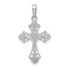 Lex & Lu 14k White Gold Filigree Cross Charm