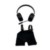 AXLUCE Love Love Clothes Overalls Headphones Plush Clothes (Black)