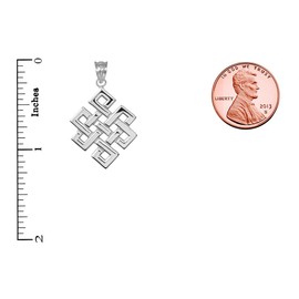 Fine Sterling Silver Japanese Endless Knot Pendant