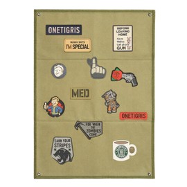 East Leaf Patch Holder Velcro Compatible Wall Mount Magic Tape Style Decorative MOLLE System Khaki
