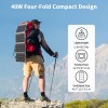 MHPOWOS 40W Foldable Solar Panel Charger USB-C USB-A for Phones