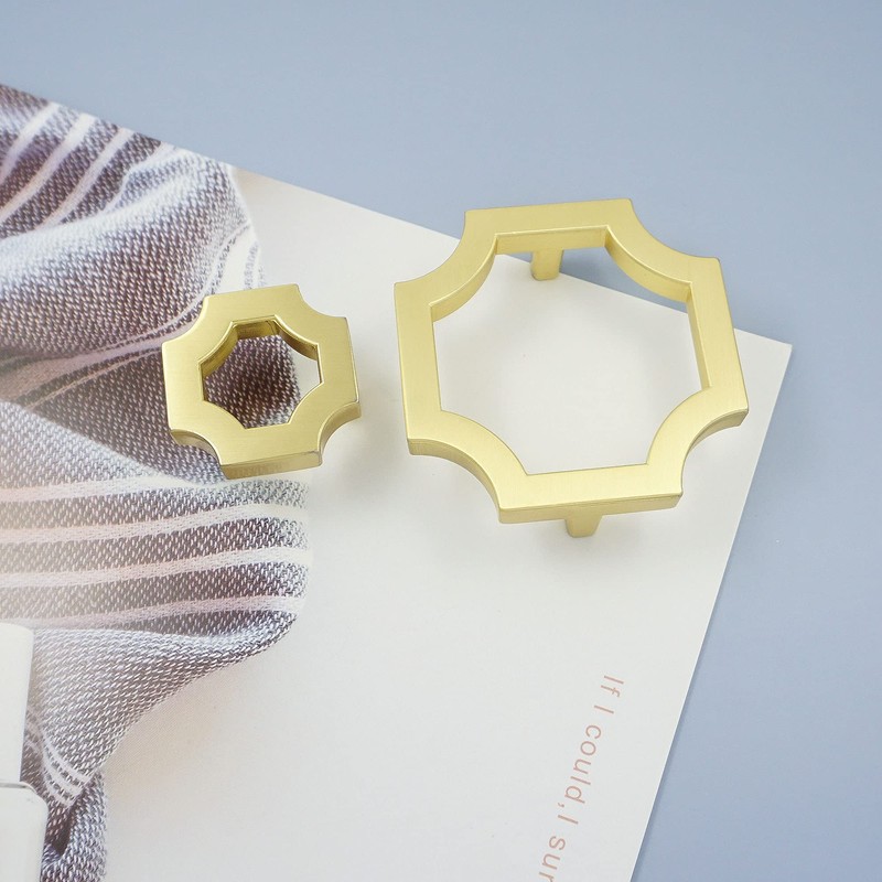 LBFEEL 2.5" Hole Centers Solid Brass Knob for Kitchen Cabinet