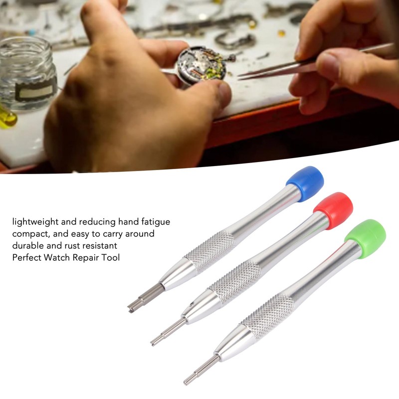 3pcs Watch Screwdriver Set Movement Stud Balance Watches Repair Tool