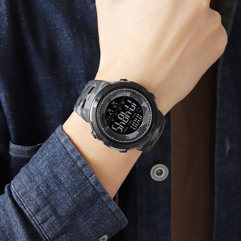 Digital Watch LED 50m Waterproof Multi Functional Intelligent Stopwatch Countdown
