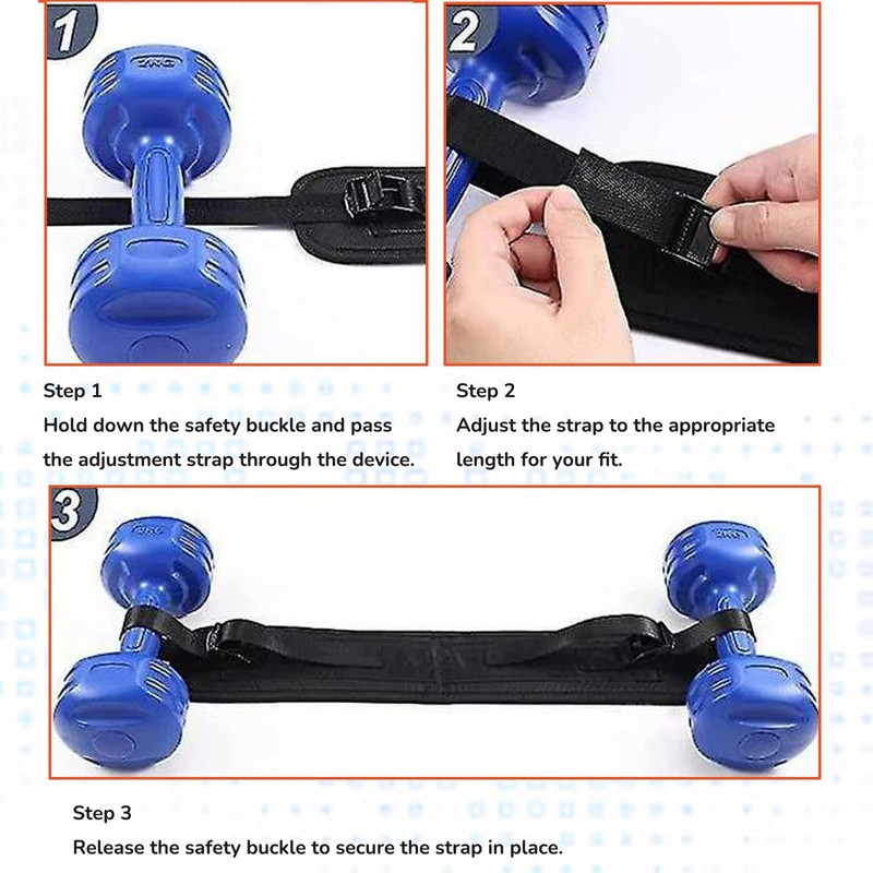 Hip Thrust Belt for Glutes Workout - Adjustable Dumbbell Weight