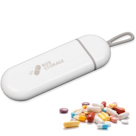 Pocket Pill Box, Pill Organizer for Travel, Moisture-Proof Small Pill Box Organizer with 3 Compartments for Travel and Your Daily Supplement Needs