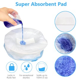 Disposable Potty Liners Travel Leak-Proof Bags for Kids Children and Toddlers, Drawstring Training Toilet Seat Liner Bags Absorb Odors & Water Strongly(60 Count)