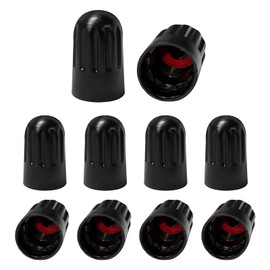 BWBWND 8 PCS Plastic Tire Valve Stem Caps, Dustproof Long Air Valve Covers with O Rubber Ring, Airtight Seal Universal Stem Cover Replacement for Cars SUVs Trucks Motorcycles (Dome)