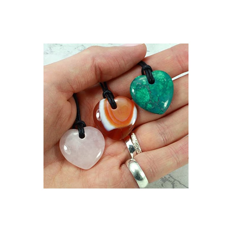 Aries Birthstone Necklace - Hematite Heart