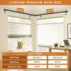 TONIAL Corner Window Curtain Rods, 36-72 Inch Center Rod for