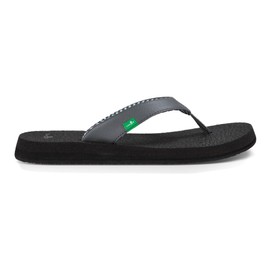 Sanuk Women's Yoga Mat Flip Flop, Charcoal, 5 M US