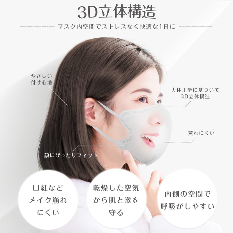 GINZA STYLE Mask, Small, 3D Mask, Non-Woven Fabric, 3D, Made