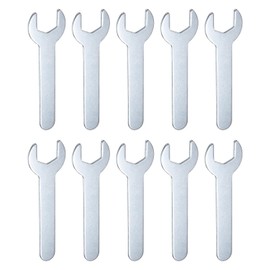 HARFINGTON 10pcs Small Wrench Open End Wrench 15x87x2mm Metric U-Shaped Single Open Ended Spanner Super Thin Small Flat Head Galvanizing Wrench for Automotive Repair Furniture Assembly
