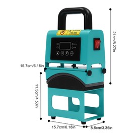YIYIBYUS Hat Press Mini Heat Press Machine for Caps with 6.1"×4.5" Curved Heating Element Hat Heat Press Portable with LCD Digital Temperature Meter and Timer Controlsfor Sublimation