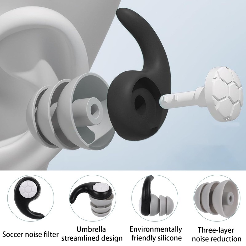 SHUOHONG Ear Plugs for Sleeping, Soft 3D Shape Sleep Ear