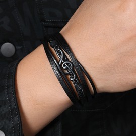 To My Man Bracelet Leather Bracelet Braided Bracelets Inspirational Bracelets Gifts for Husband Boyfriend Inspirational Birthday Gifts for Men