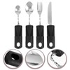 4pcs Adaptive Utensils Elderly Bendable Fork Spoons Cutter Portable Tableware
